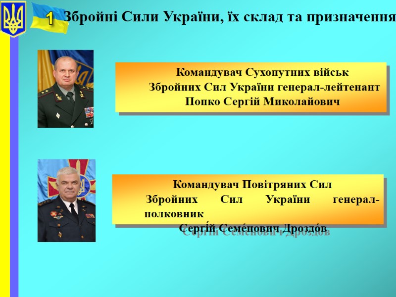 Збройні Сили України, їх склад та призначення       